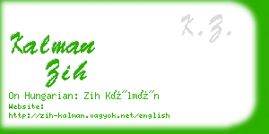 kalman zih business card